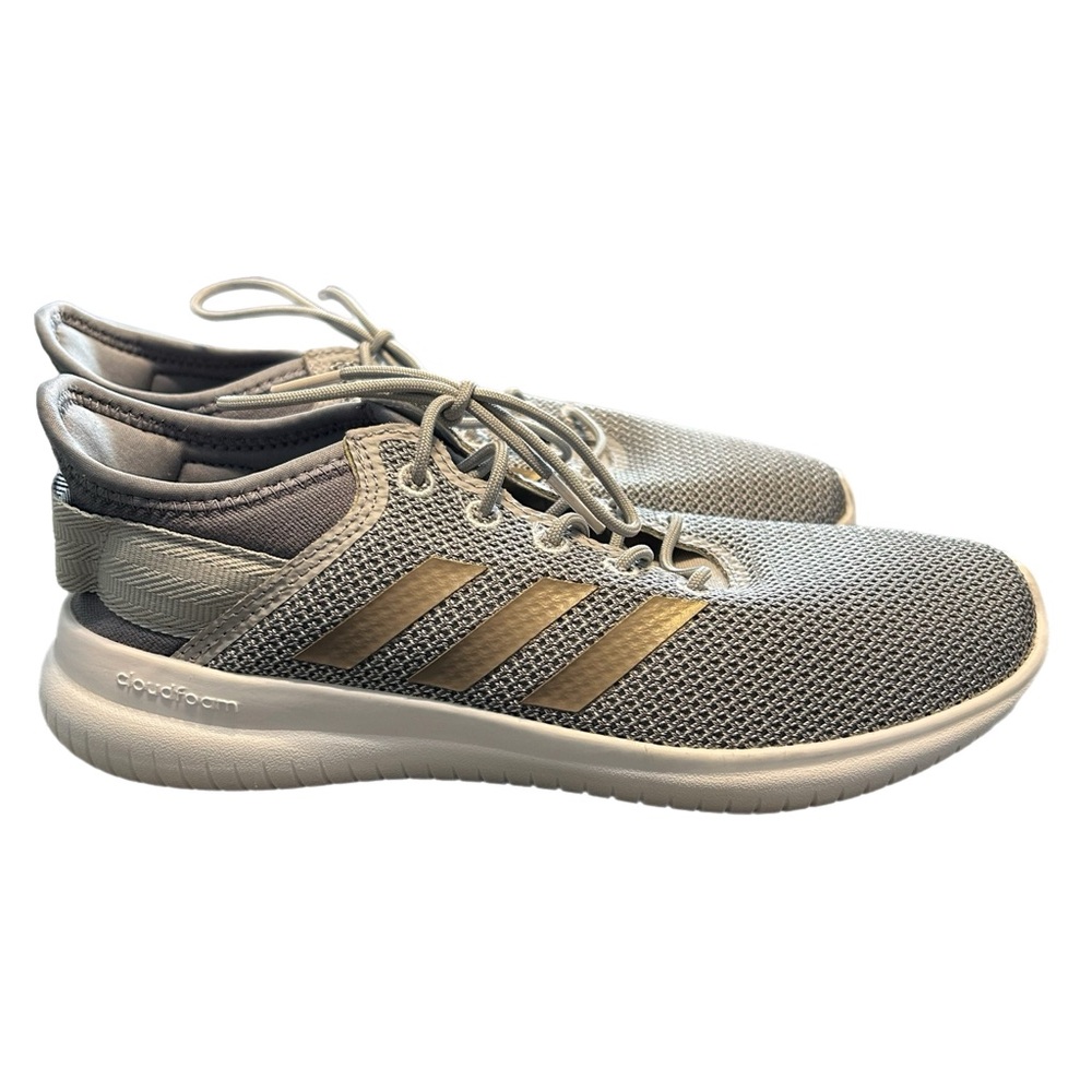 Adidas Cloudfoam Women’s Sneakers Grey and White Size 7.5 Like New